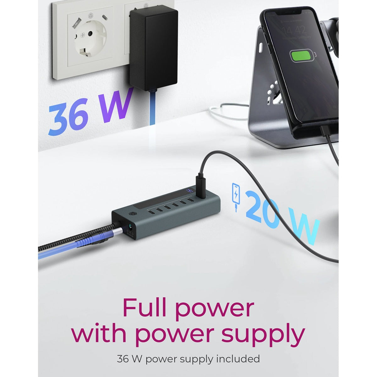 Icy Box 7-Port USB 3.2 Gen 2 Typ-C-Hub