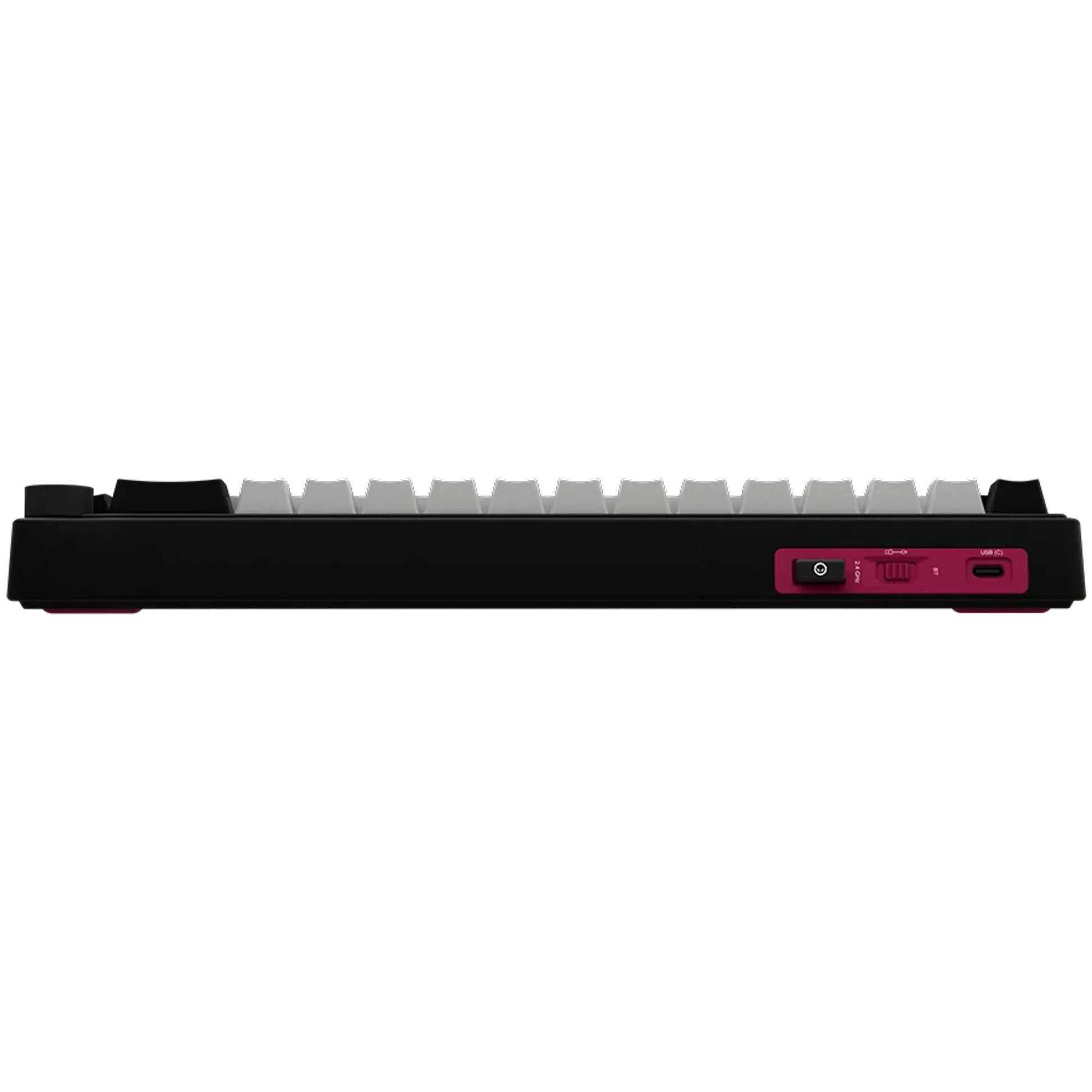 Lorgar kbp70mw, Gaming-Tastatur (schwarz, US-Layout, logar toxic purple, 65 %, RGB, Hot-Swap-fähig, PBT Double-Shot, Bluetooth 2,4 GHz USB)