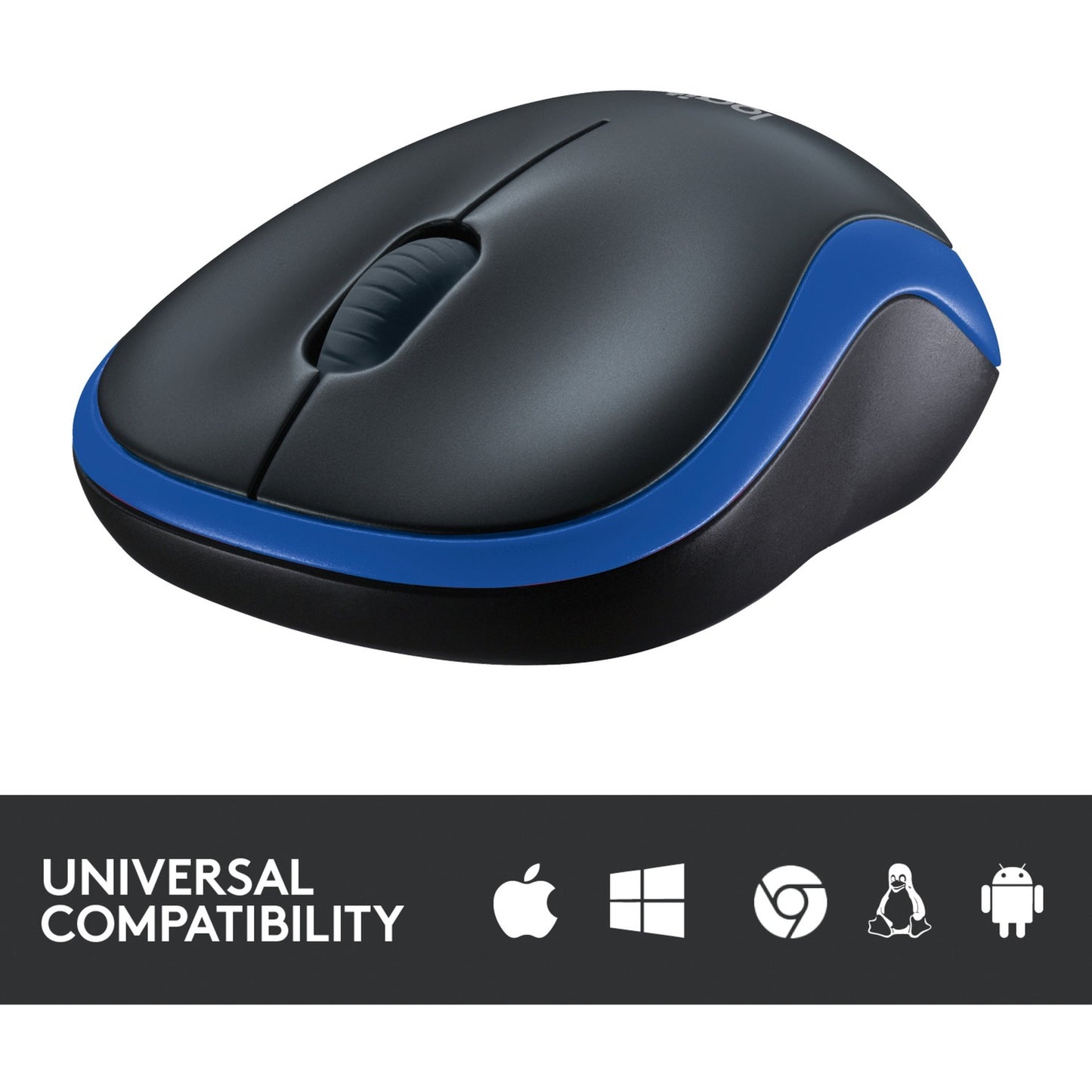 Logitech kabellose Maus M185 (blau, Einzelhandel)