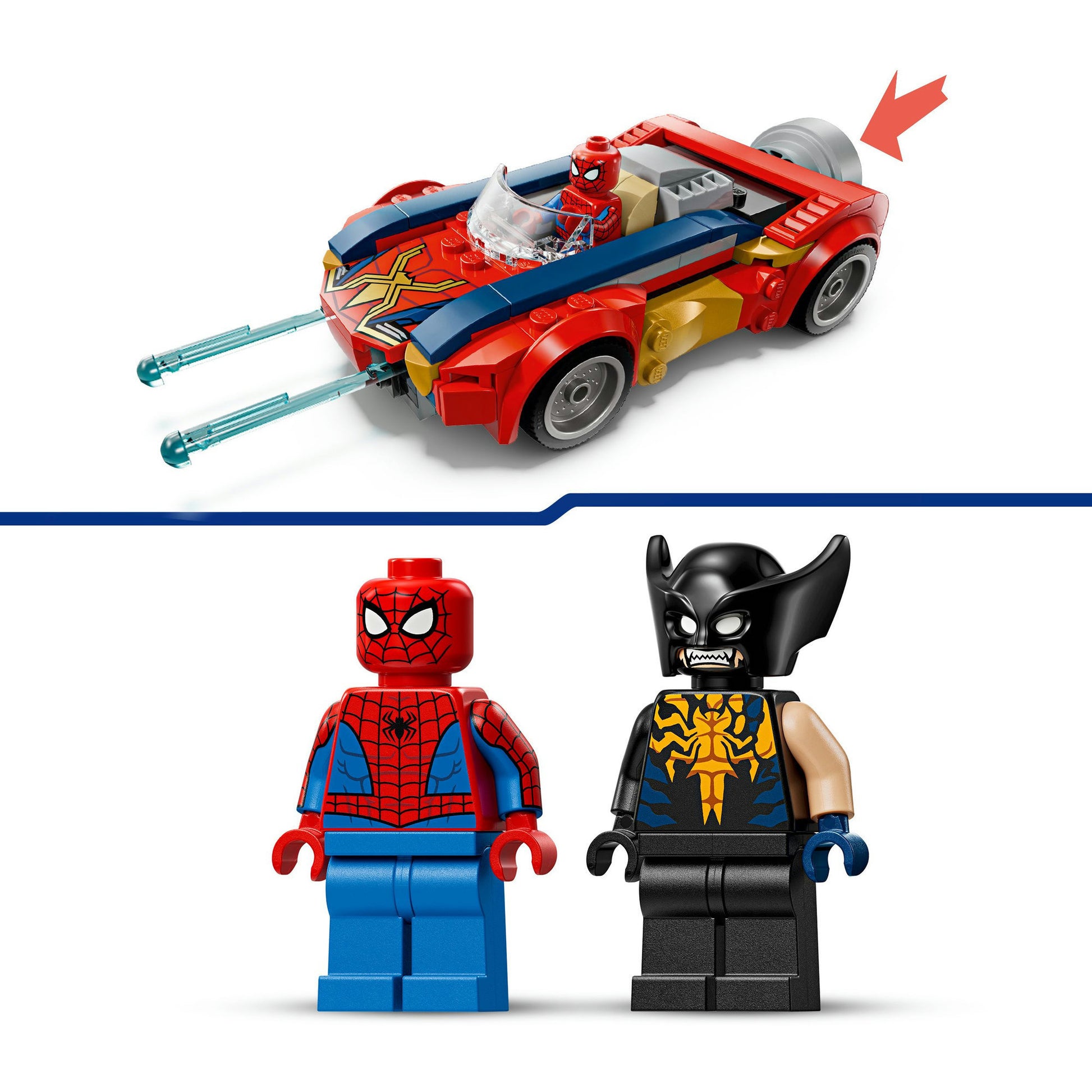 Lego Superhelden 76336 Marvel Spider-Man-Auto vs. vergifteter Vielfraß