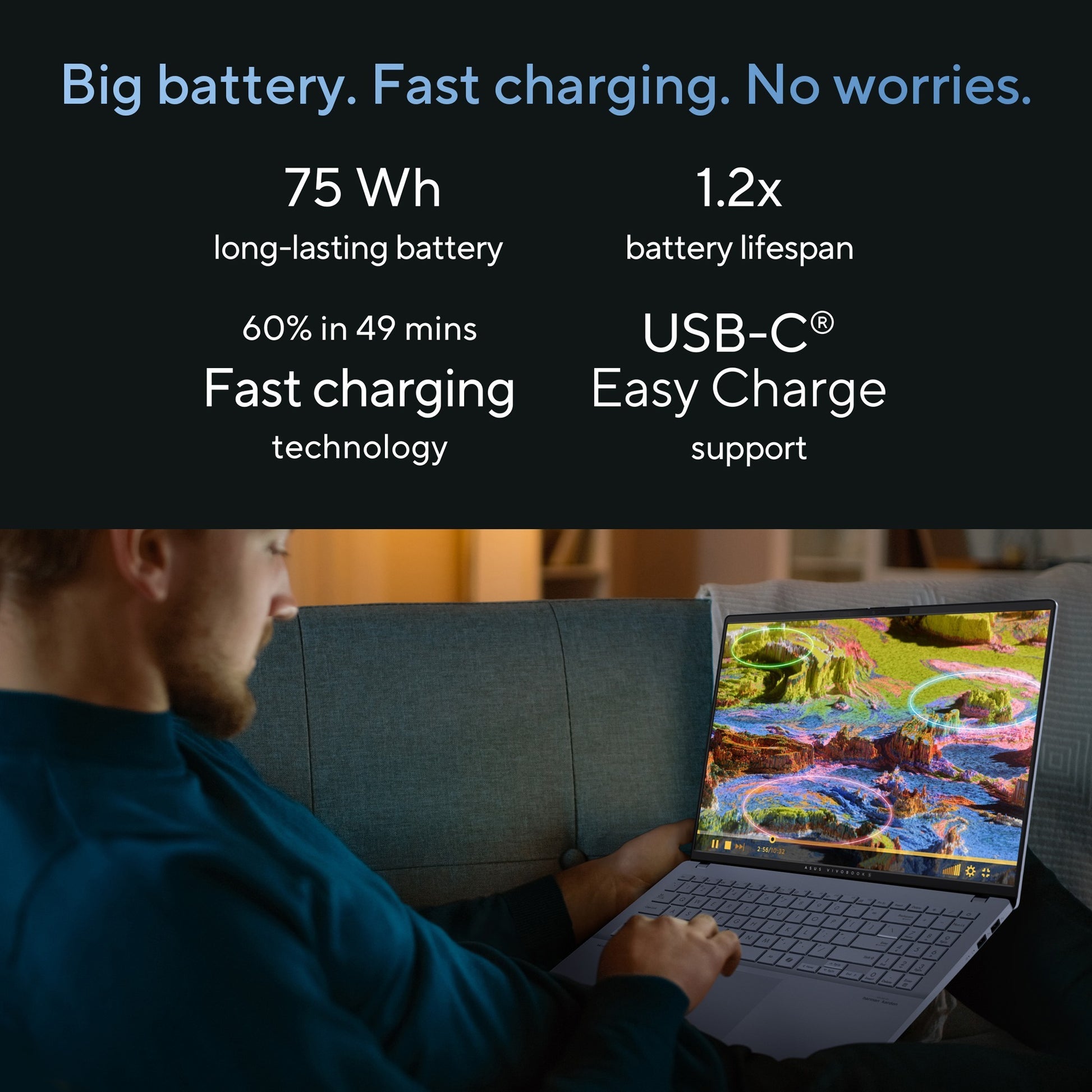 Asus vivobook s 16 oled (s5606ma-mx028w) 16 Laptop (schwarz | Core Ultra 7 155h | Arc-Grafik | 16 GB | 1 TB SSD)