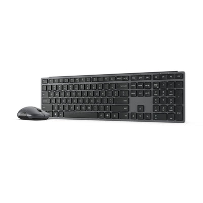 Lenovo 700 modernes kabelloses Kombi-Desktop-Set für mehrere Geräte (grau, US-Layout (QWERTY), 100 %, 4000 dpi, 2,4 GHz, BT 5.3, USB-A)