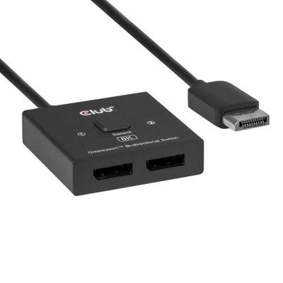 Club 3D DisplayPort 2-in-1 Bidirektionaler 8K-Switch DisplayPort-Switch (Schwarz)