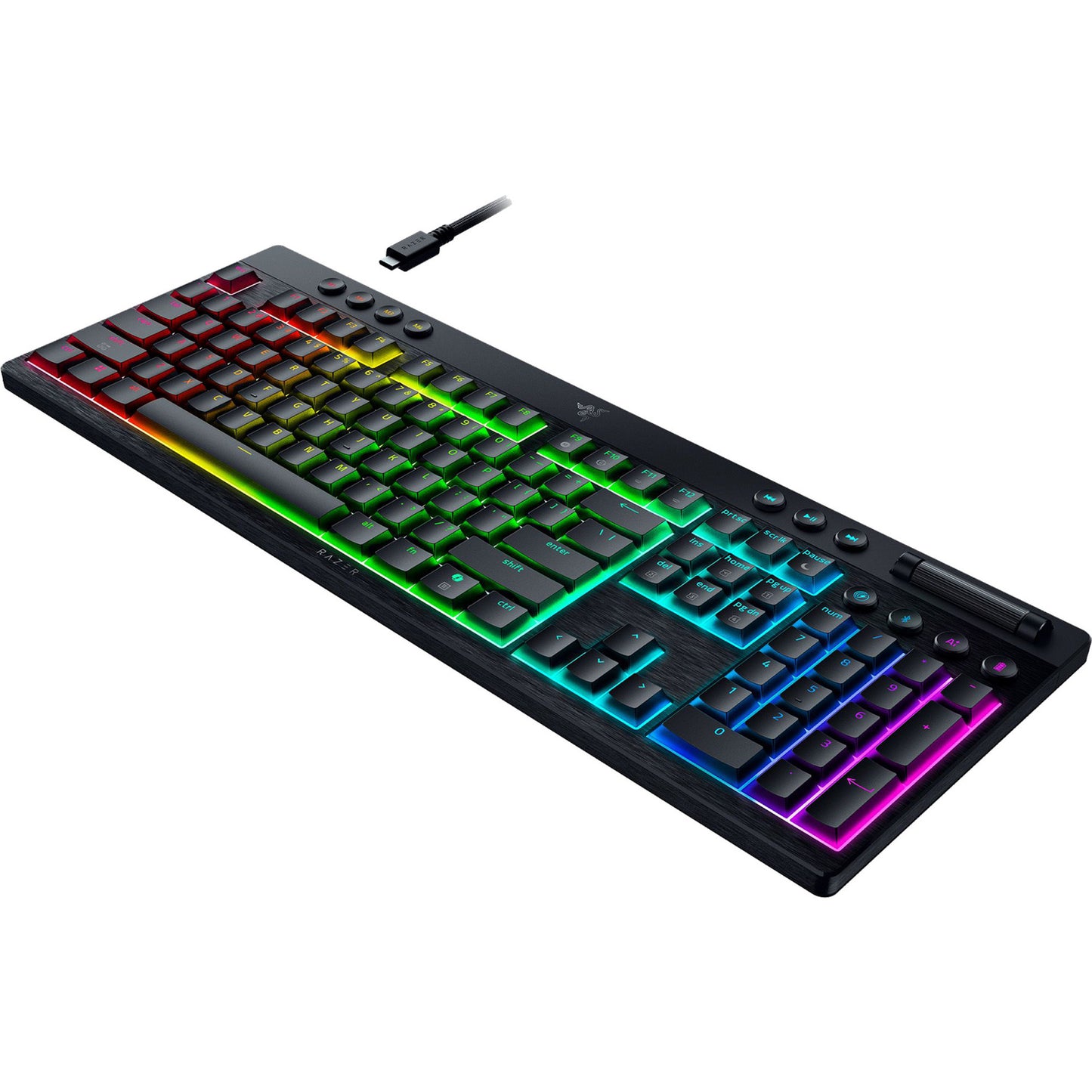 Razer Blackwidow V4 Low-Profile-Hyperspeed-RGB-Mechanische Gaming-Tastatur (Schwarz, US-Layout (QWERTZ), Low-Profile-Gelb, 100 %)