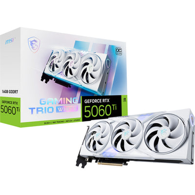 MSI GeForce RTX 5060 Ti 16G Gaming Trio OC weiße Grafikkarte (3x Display Port, 1x HDMI)
