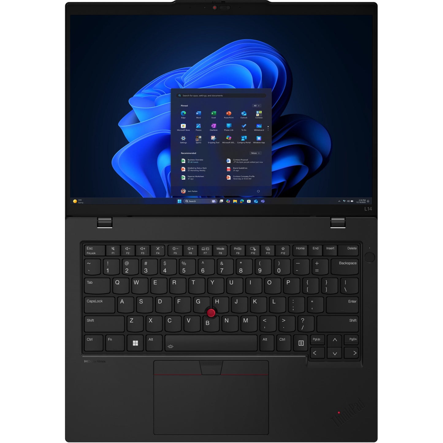 Lenovo thinkpad l14 gen 6 (21s6002dmh) 14 Laptop (schwarz | Core Ultra 7 255u | Intel® Grafik | 16 GB | 512 GB SSD)