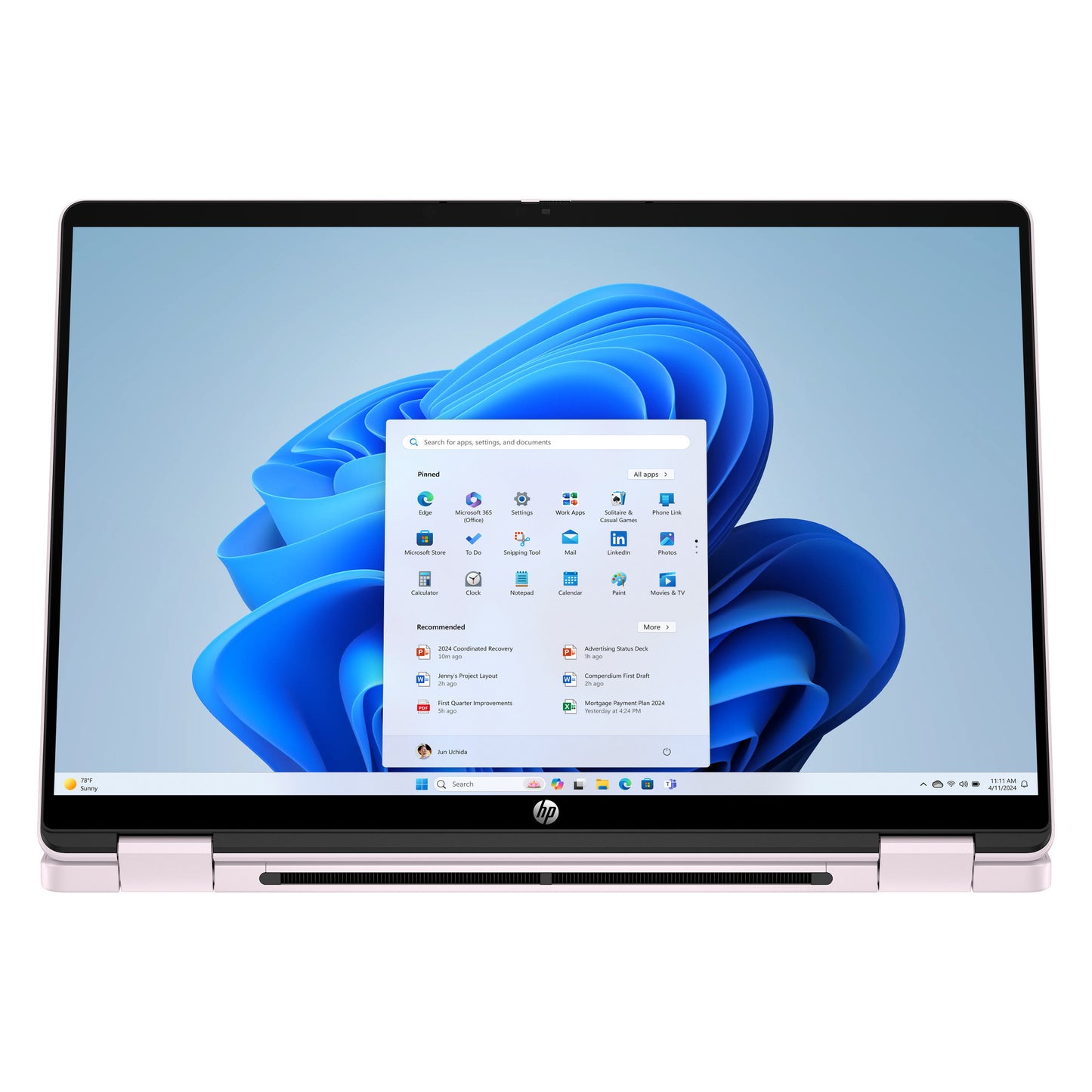 HP Omnibook 5 Flip 2-in-1 14-fp0252ndx 14 Laptop (hellrosa | Core 5 120u | Intel-Grafik | 8 GB | 512 GB SSD | Touch)