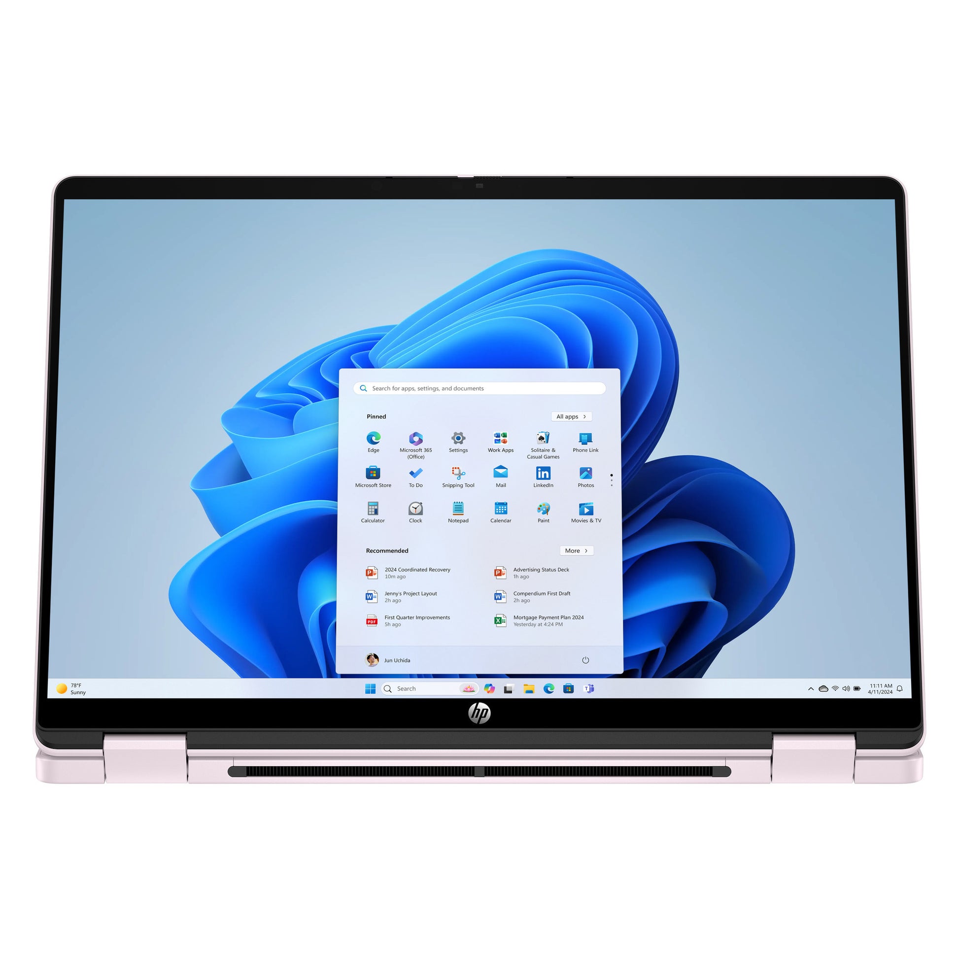 HP Omnibook 5 Flip 2-in-1 14-fp0252ndx 14 Laptop (hellrosa | Core 5 120u | Intel-Grafik | 8 GB | 512 GB SSD | Touch)
