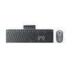 Lenovo 700 modernes kabelloses Kombi-Desktop-Set für mehrere Geräte (grau, US-Layout (QWERTY), 100 %, 4000 dpi, 2,4 GHz, BT 5.3, USB-A)