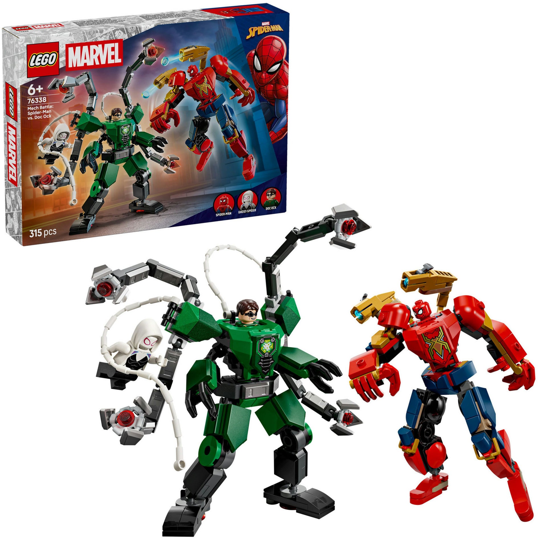 Lego 76338 Super Heroes Marvel Mecha-Duell Spiderman vs. Doc Ock