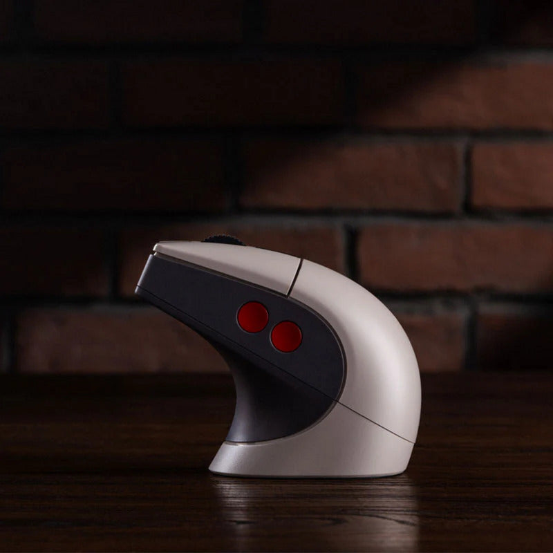 8bitdo Retro R8 Maus – N Edition (Grau Rot, 50 – 26000 dpi, Bluetooth USB-C 2,4 GHz)