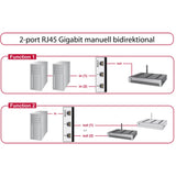 Delock Switch RJ45 10 1000 Mbit / s 2 Port - afbeelding 3
