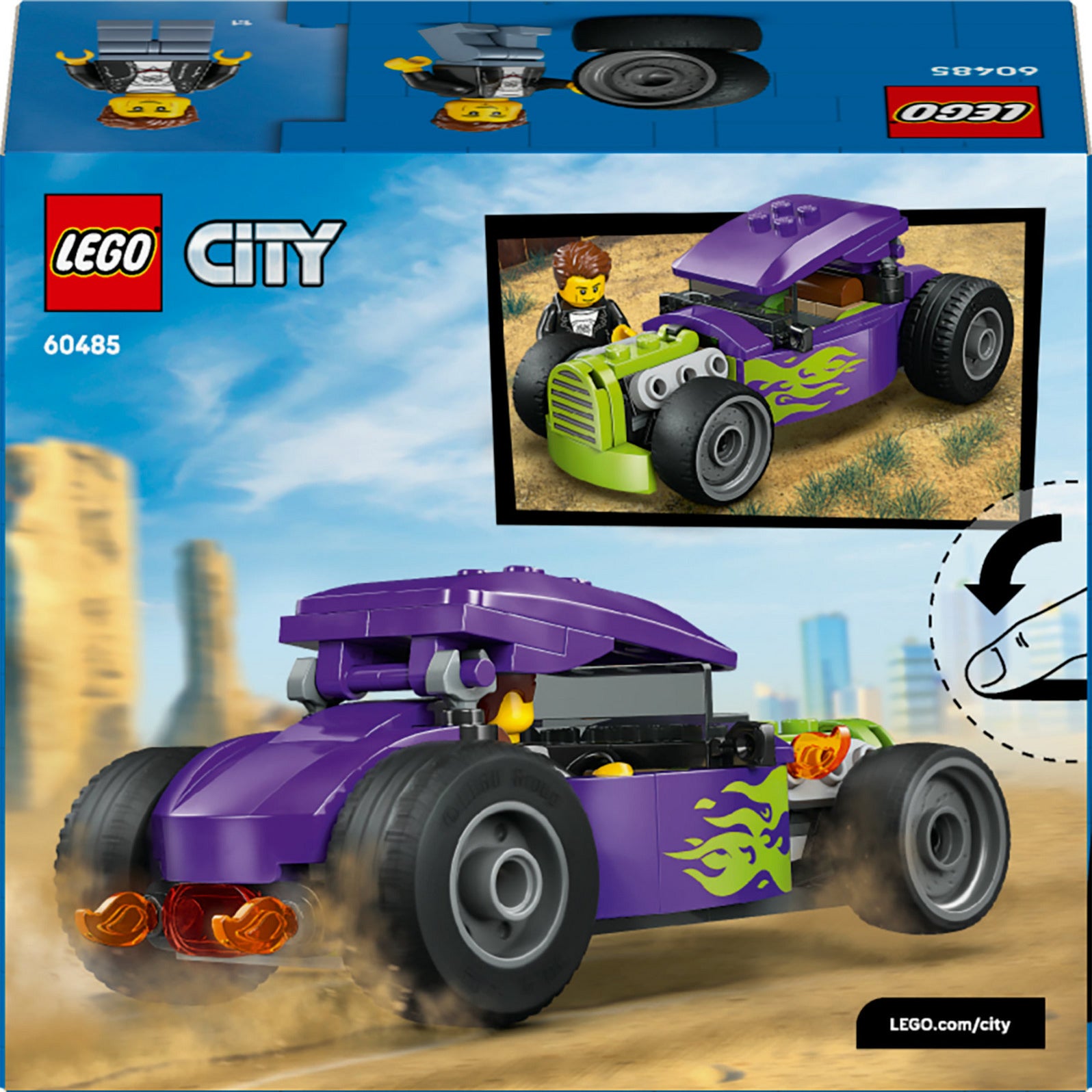 Lego City tolle Fahrzeuge 60485 Hot Rod | 2 Stk