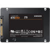 Samsung MZ-77E2T0B 870 EVO SSD, 2 TB, 2,5, SATA3, 6 Gbit / s, 3D V-NAND, 560 550 MB S., 512 MB GDR4