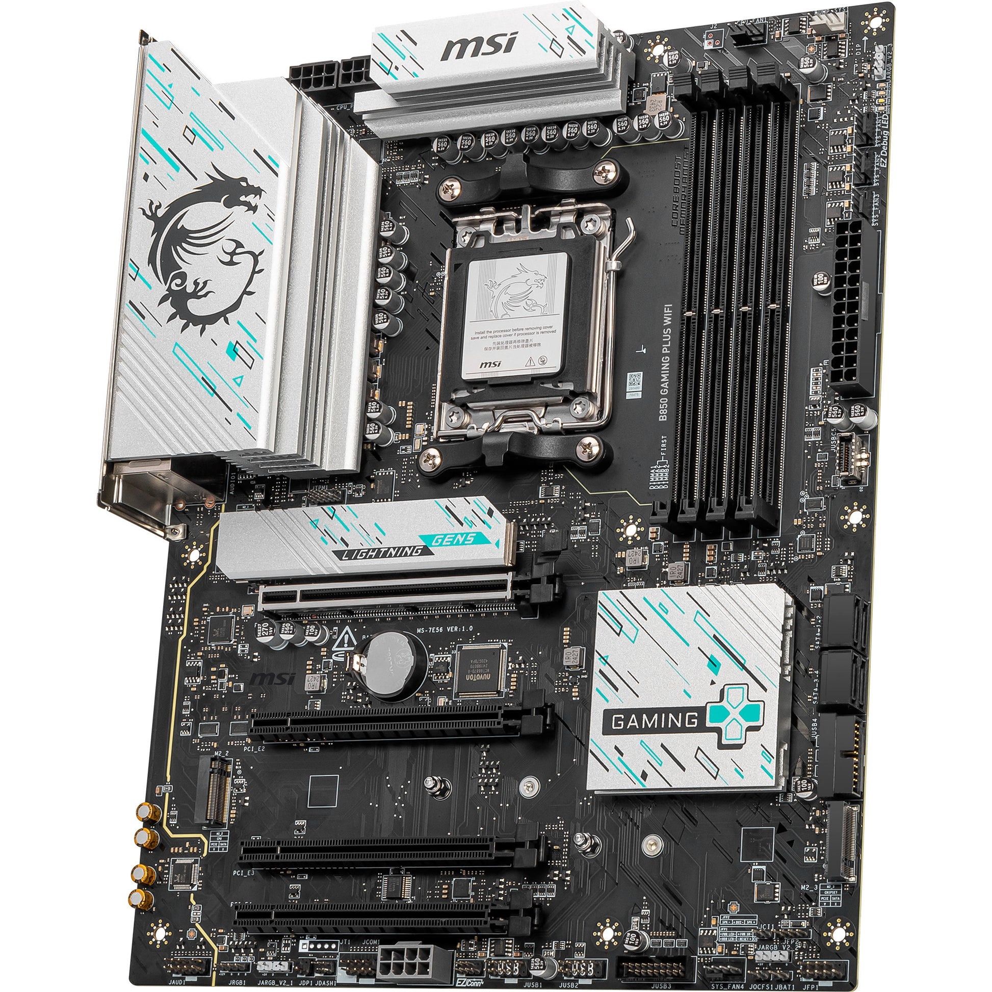 MSI B850 Gaming Plus WiFi Sockel AM5 Mainboard (RAID, 5GB-LAN, WiFi 7, BT, Sound, ATX)
