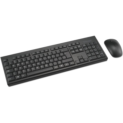 Kensington km150 eq kabelloses Desktop-Set, Desktop-Set (schwarz, US-Layout (QWERTY), Membran, 100 %, 1200 dpi)