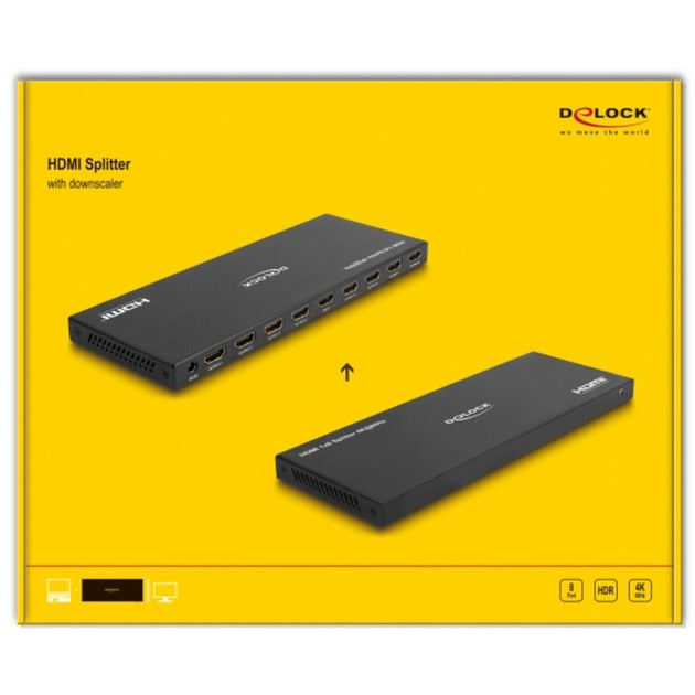 Delock HDMI Splitter 1x HDMI in> 8x HDMI Out, 4K 60 Hz