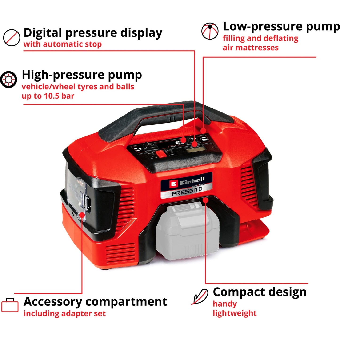 Einhell Battery Compressor Pressito 18 21