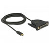 Delock USB-C 2.0 Männlich> 1 x Parallele DB25 Frauen
