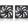 Noctua nf-a14x25 g2 pwm sx2-pp chromax.black Gehäuselüfter (schwarz, 2 Stück, 140 x 140 x 25 mm)