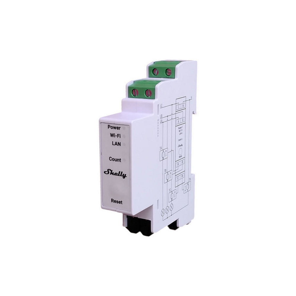 Shelly pro 3em-120a v2 Messgerät (weiß, LAN, WLAN, Bluetooth)