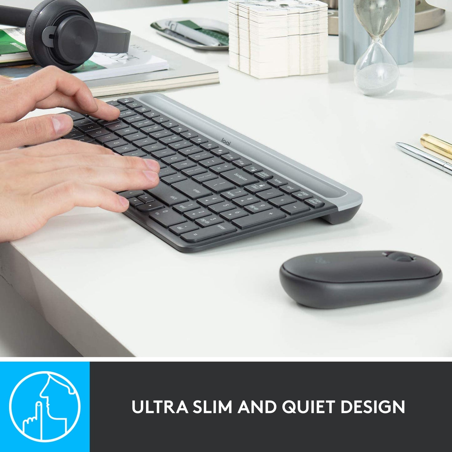Logitech MK470 Slim Kabellose Tastatur-Maus-Kombination