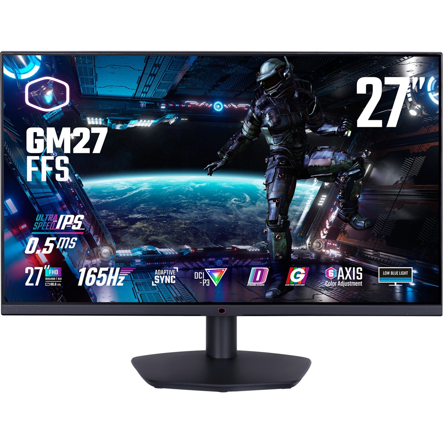 Cooler Master GM27-FFS 27 Gaming-Monitor (schwarz, 2x HDMI, 2x DisplayPort, Free-Sync, G-Sync, 165 Hz)