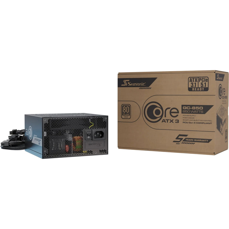 Seasonic Core GC-850 ATX 3.1 850 Watt Netzteil (schwarz, 1x 12V-2x6, 3x PCIe)