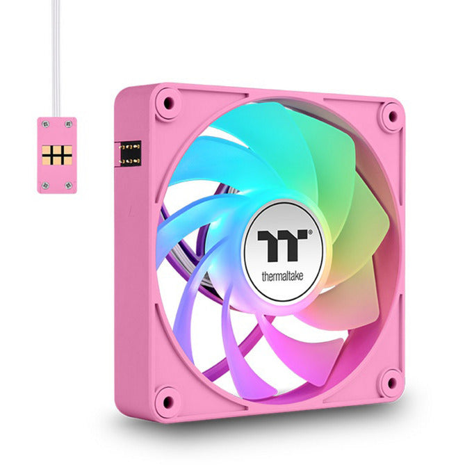 Thermaltake ct120 ex reverse argb sync pc cooling fan pink (3-fan pack) case fans (pink, 3 pieces, 120 x 120 x 25 mm, pwm)