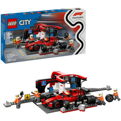 Lego Lego City 60443 F1 Pitstop und Pitcrew mit Ferrari Auto