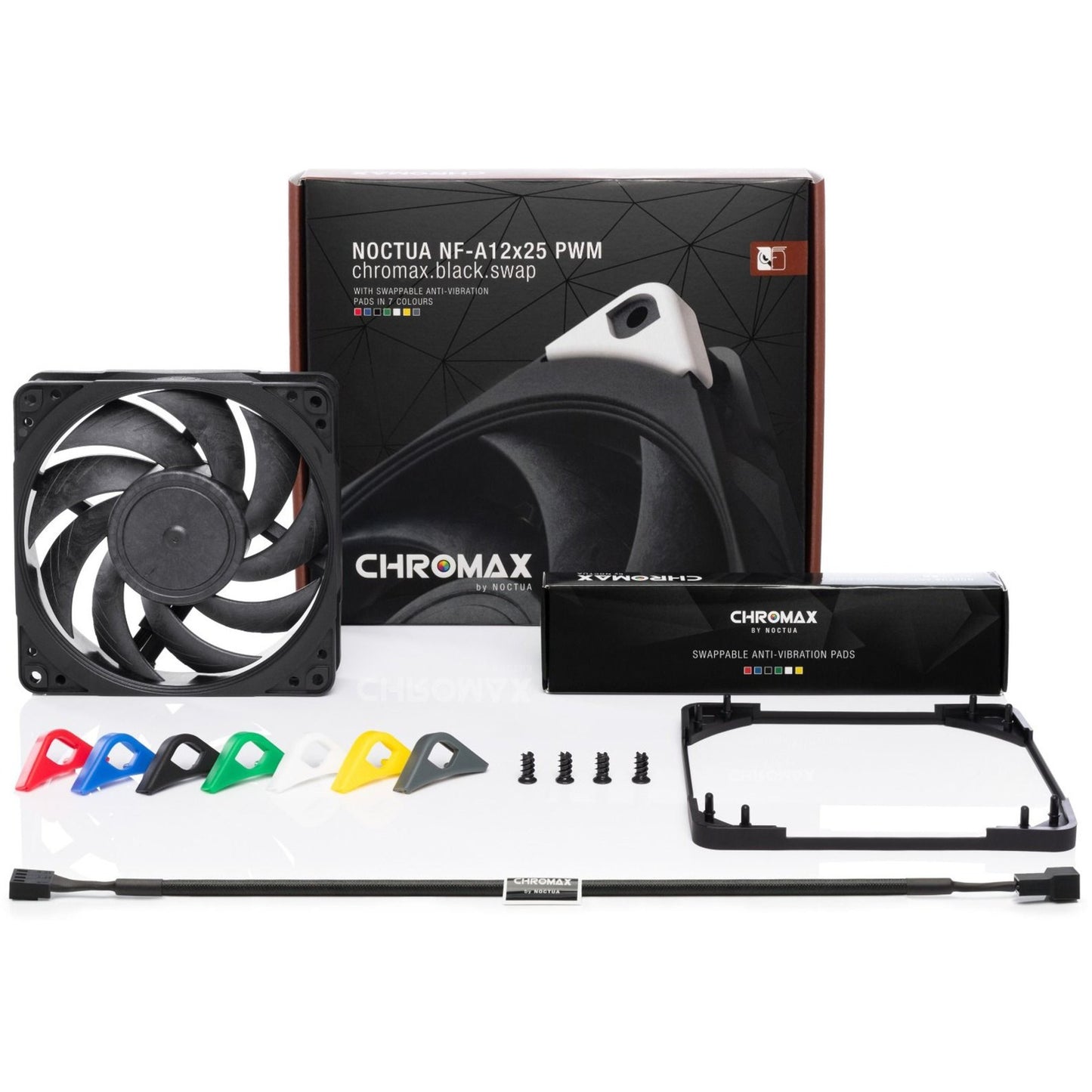 Noctua nf-a12x25 pwm chromax.black.swap