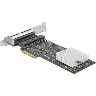 Delock PCI Express x4 auf 4 x RJ45 2,5 GBe Netzwerkadapter