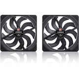 Noctua nf-a14x25 g2 pwm sx2-pp chromax.black Gehäuselüfter (schwarz, 2 Stück, 140 x 140 x 25 mm) - afbeelding 2