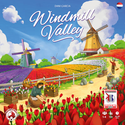 Brettwürfel Windmill Valley - Niederländisches Brettspiel für 1-4 Spieler