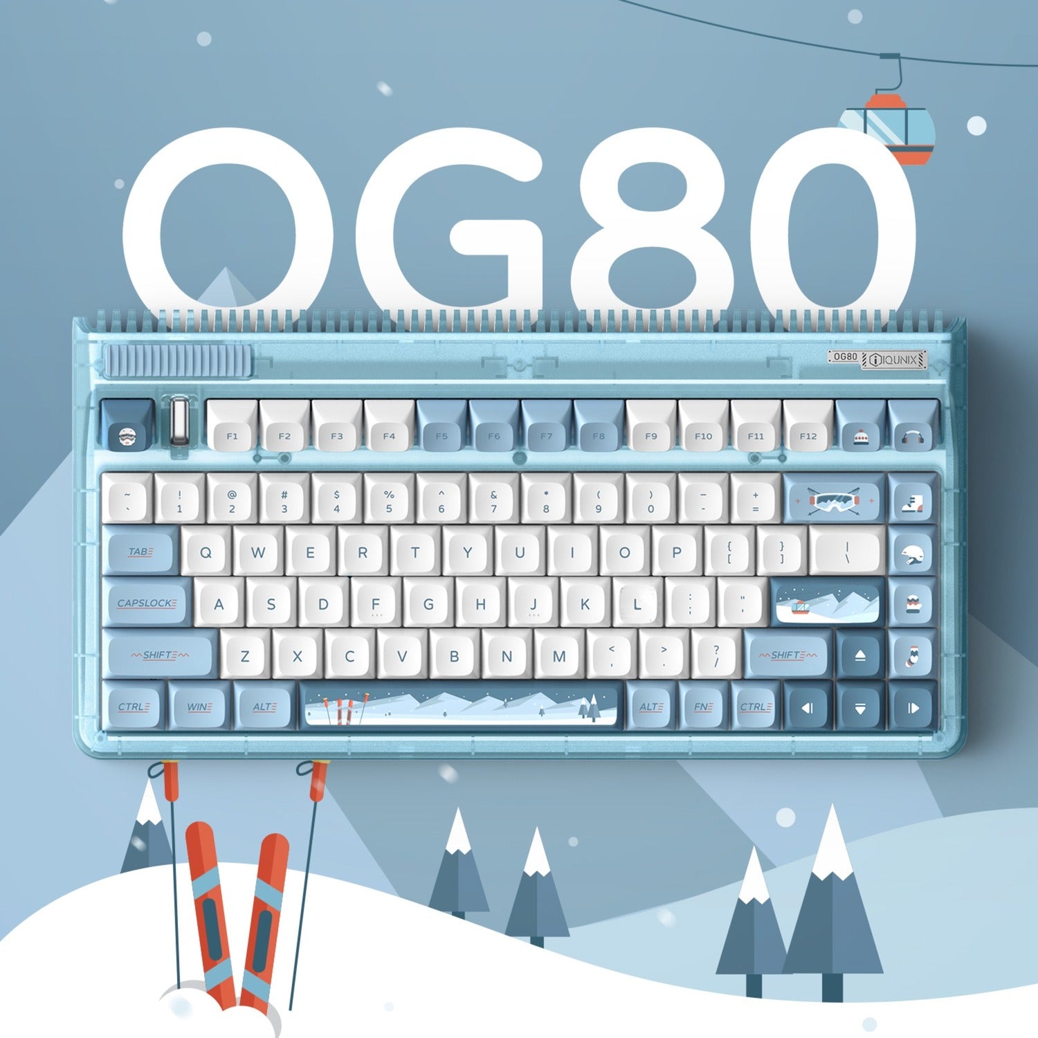 Iqunix og80 wintertide drahtlose mechanische Tastatur