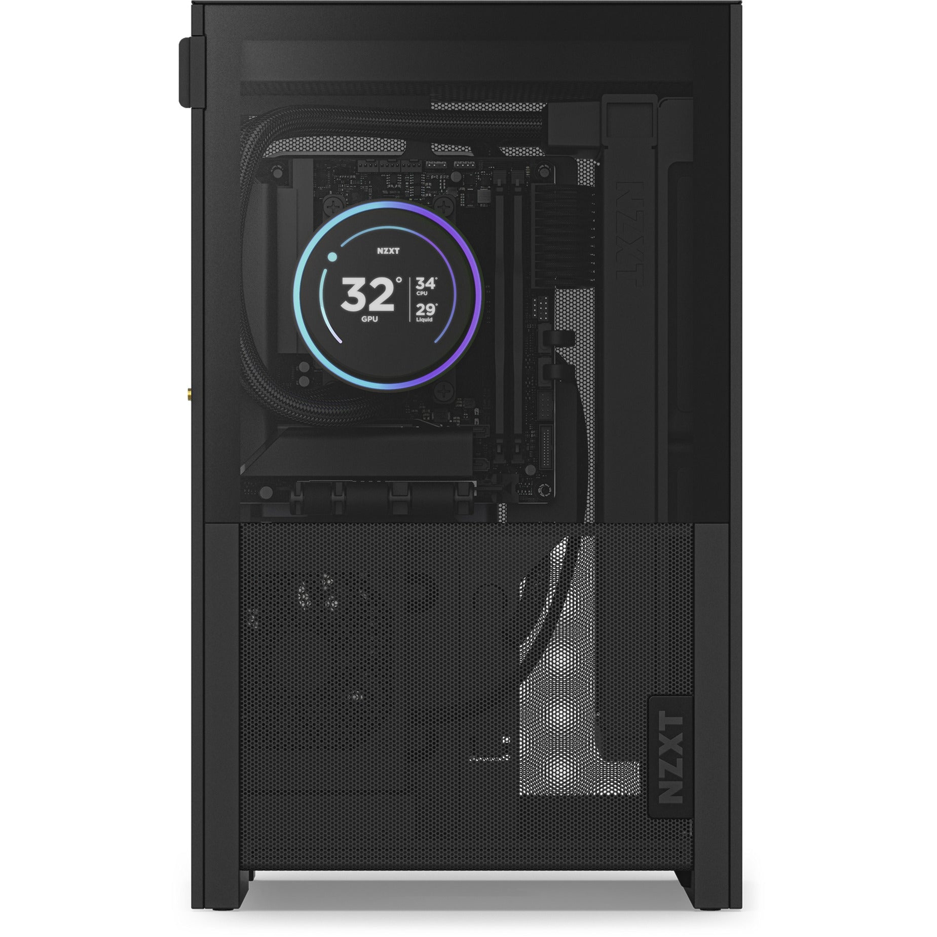 Nzxt h2 flow Mini-Tower-Gehäuse (schwarz | 2x USB-A | 1x USB-C | gehärtetes Glas)