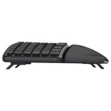 Drahtlose ergonomische Trust Keyra-Tastatur (schwarz, US-Layout, Bluetooth 2,4 G USB) - afbeelding 6