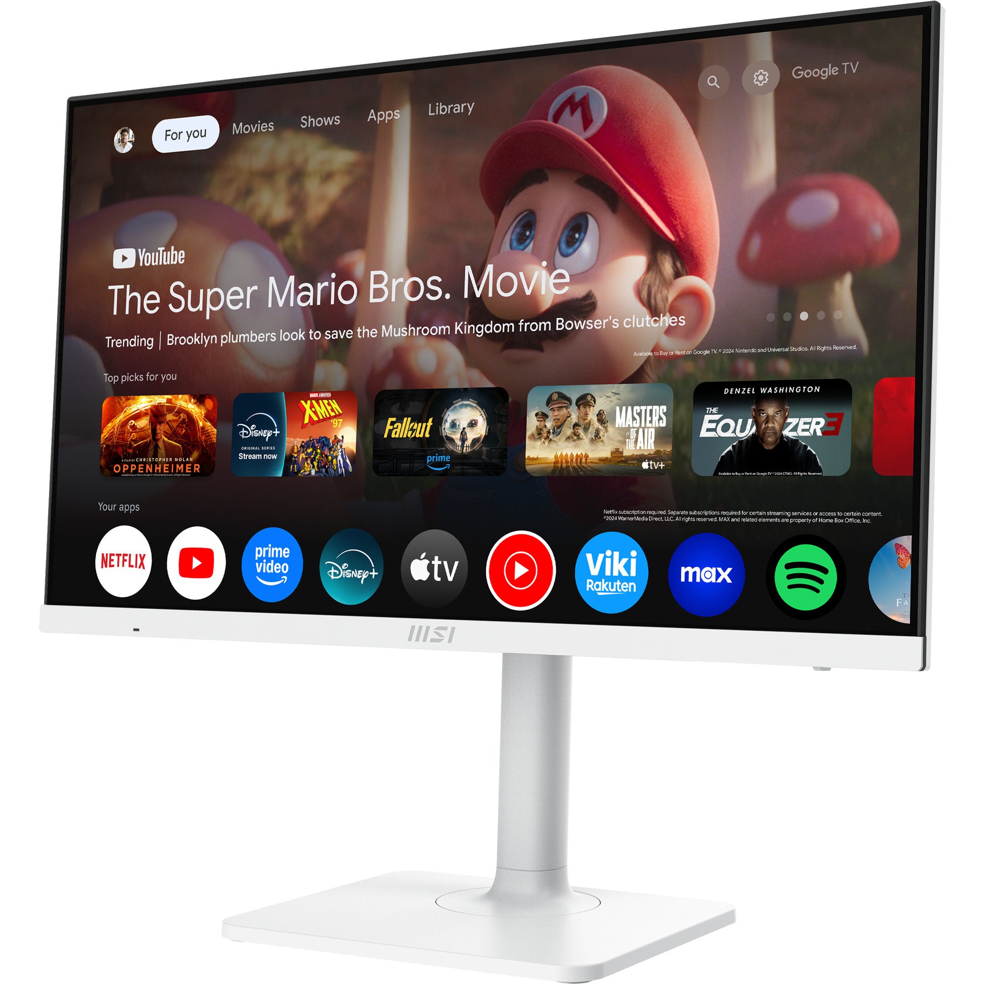 MSI Modern MD272UPSW 27 4K UHD Monitor (Weiß, HDMI, DisplayPort, 2x USB-A, USB-C, Wi-Fi 5, BT, RJ-45)