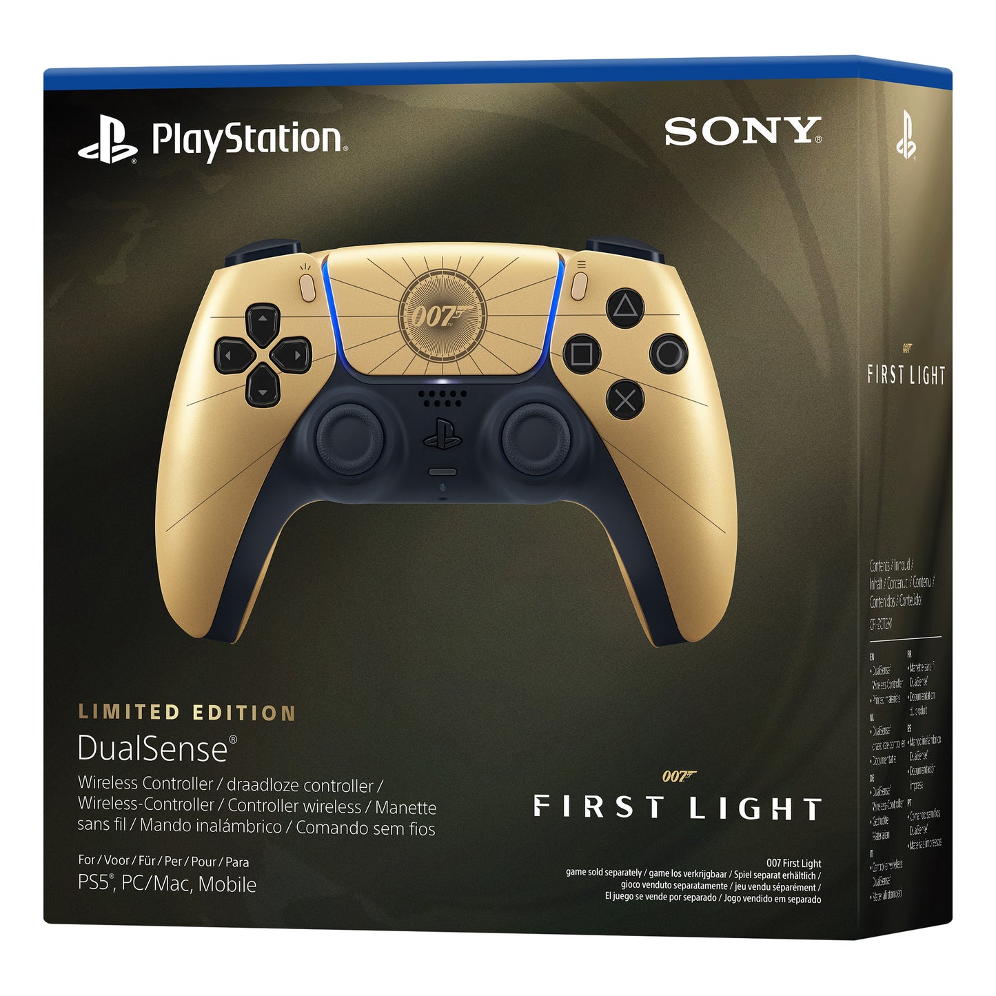 Sony Interactive Entertainment Dualsense Wireless Controller – 007 First Light Limited Edition (Gold Schwarz, für Playstation 5)