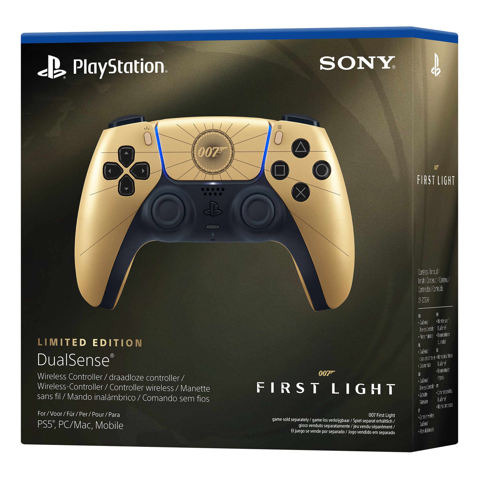 Sony Interactive Entertainment Dualsense Wireless Controller – 007 First Light Limited Edition (Gold Schwarz, für Playstation 5)