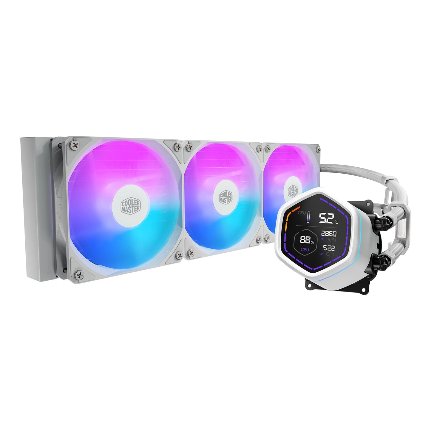 Cooler Master Masterliquid Core Nex Digital 360 White Wasserkühlung (weiß, argb)
