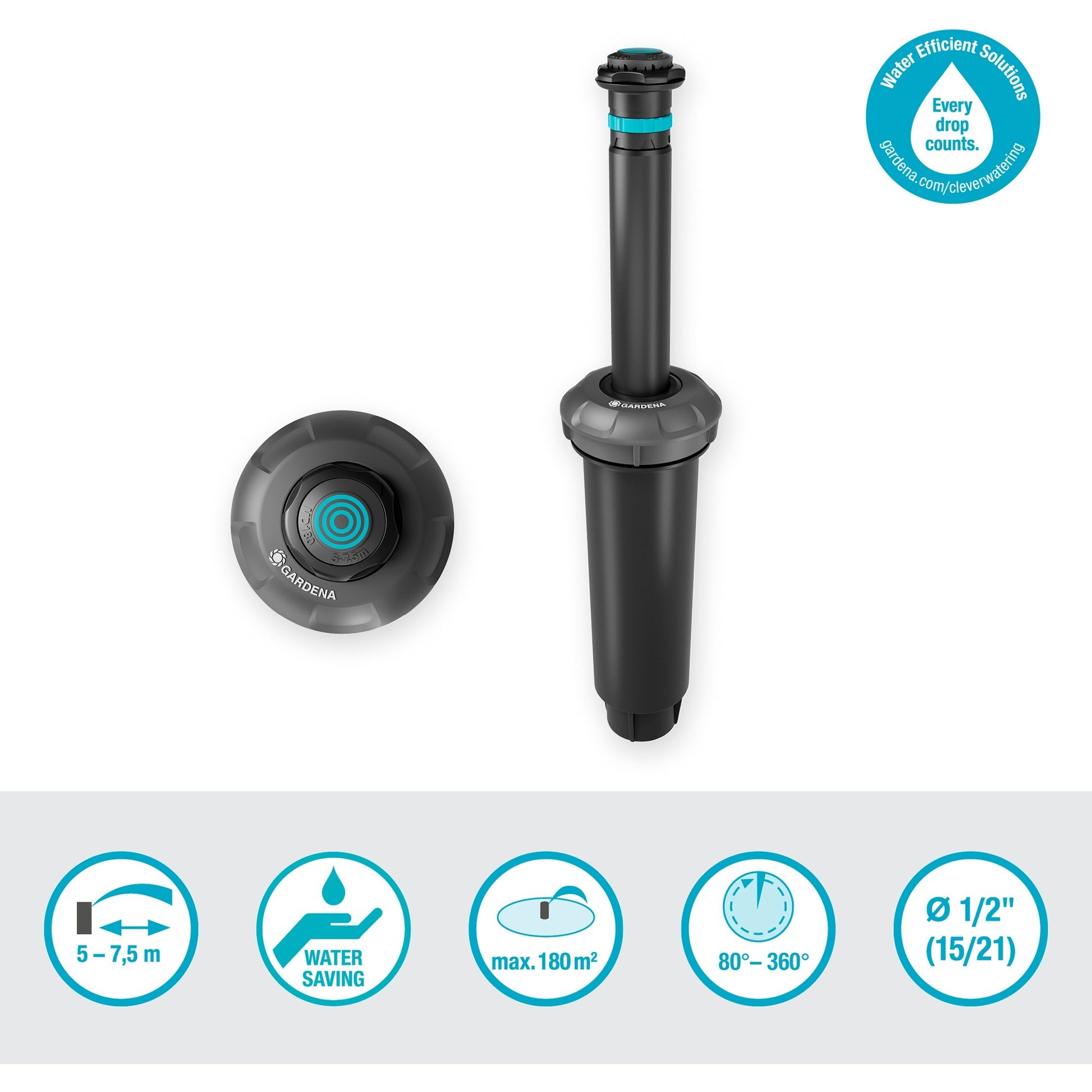 Gardena Pop-up Sprinkler MD180