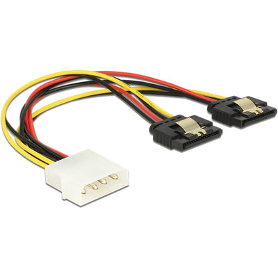 Delock Molex 4-pin-Mann> 2 x Sata 15-polige