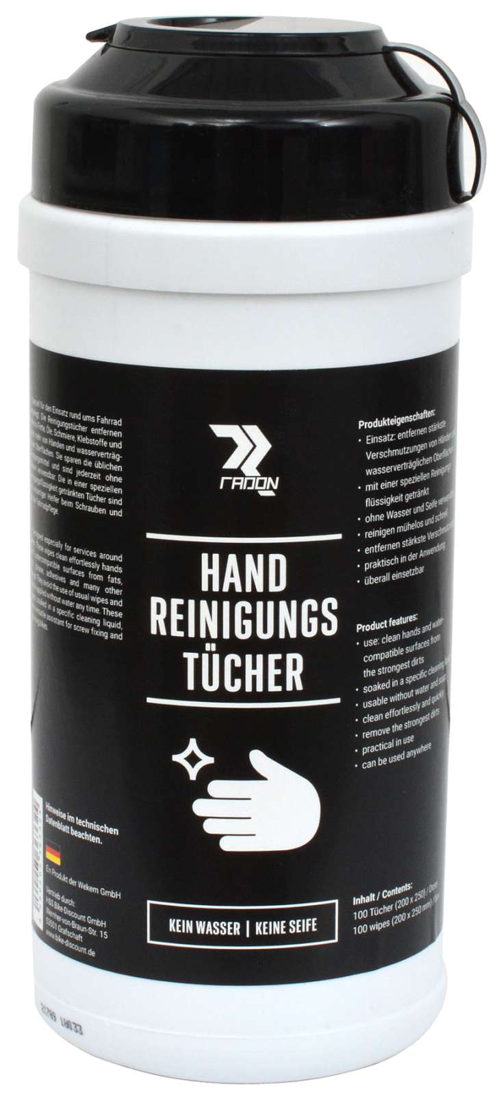 Radon-Handreinigungstücher 100 Stück