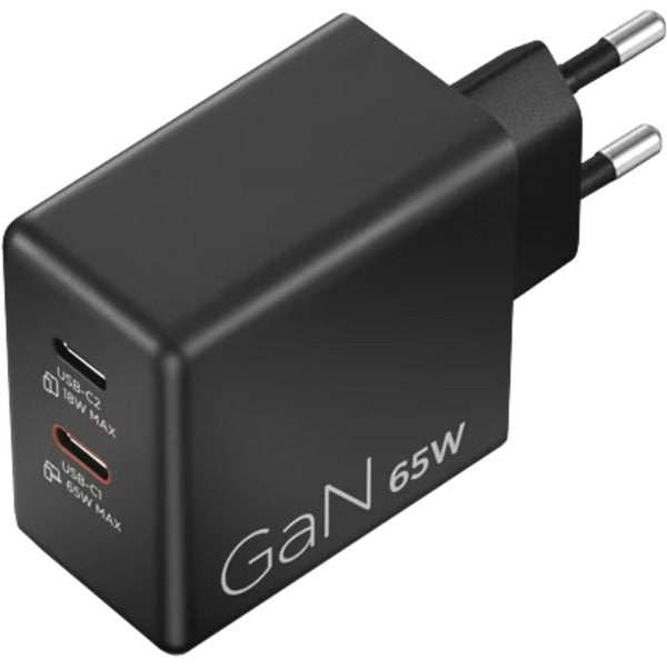 Lenovo Dual USB-C (65W) Gan (schwarz, 2x USB-C, Power Delivery)