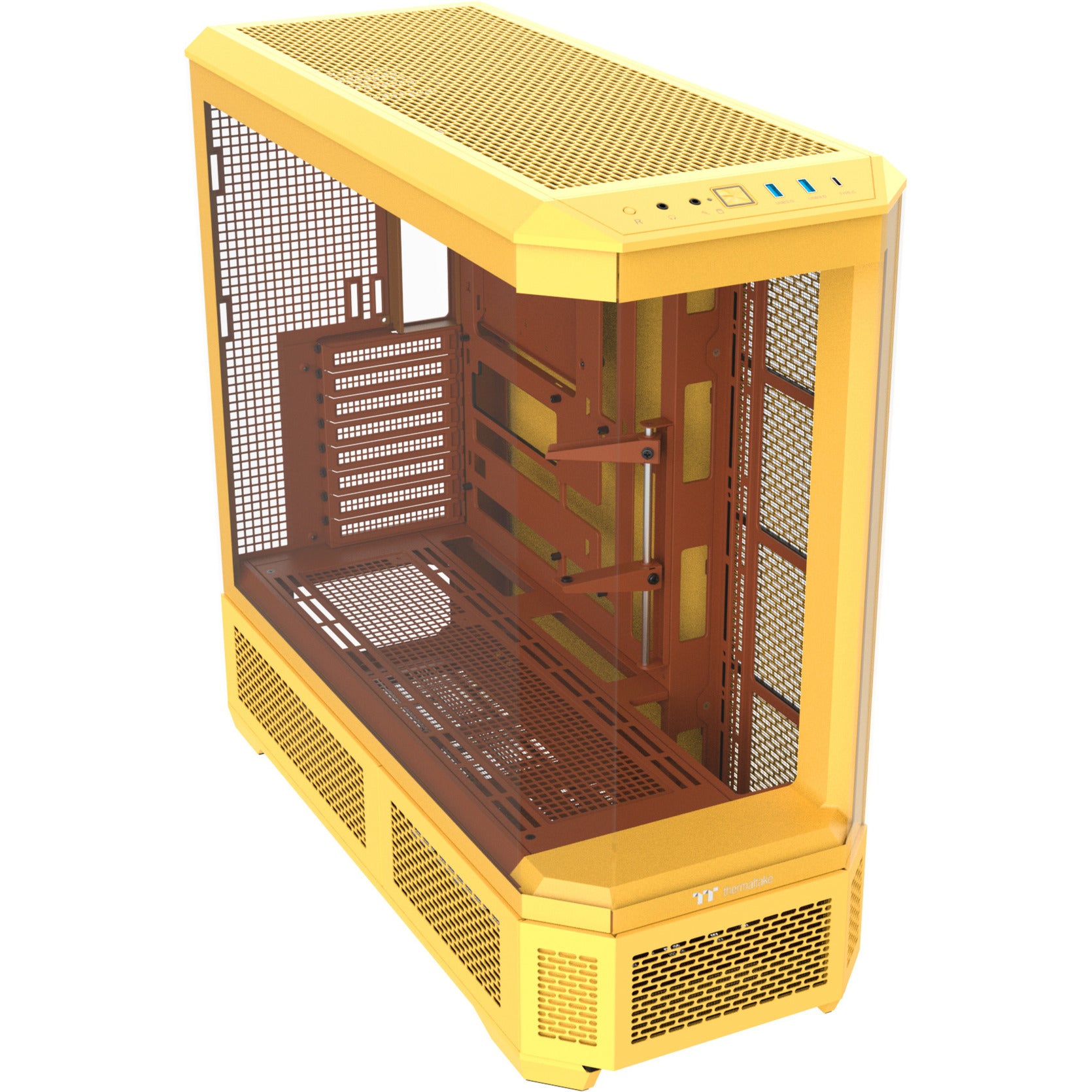 Thermaltake View 600 tg butter caramel Big-Tower-Gehäuse (gelb | 2x USB-A | 1x USB-C | gehärtetes Glas)