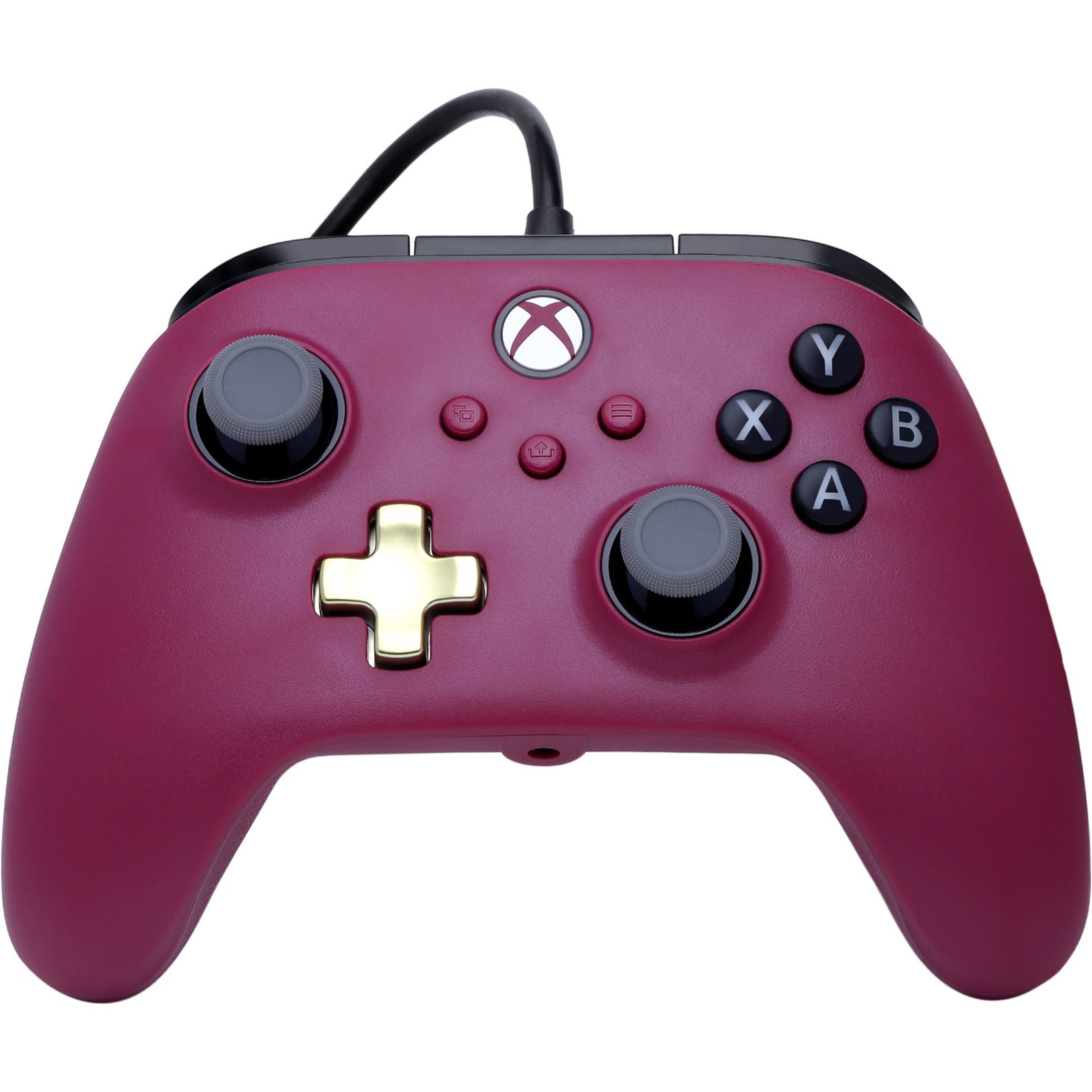 Powera Advantage Plus Kabelgebundener Controller für Xbox Series X|s – Ruby (Dunkelrot, Xbox Series X|s, Xbox One, PC)