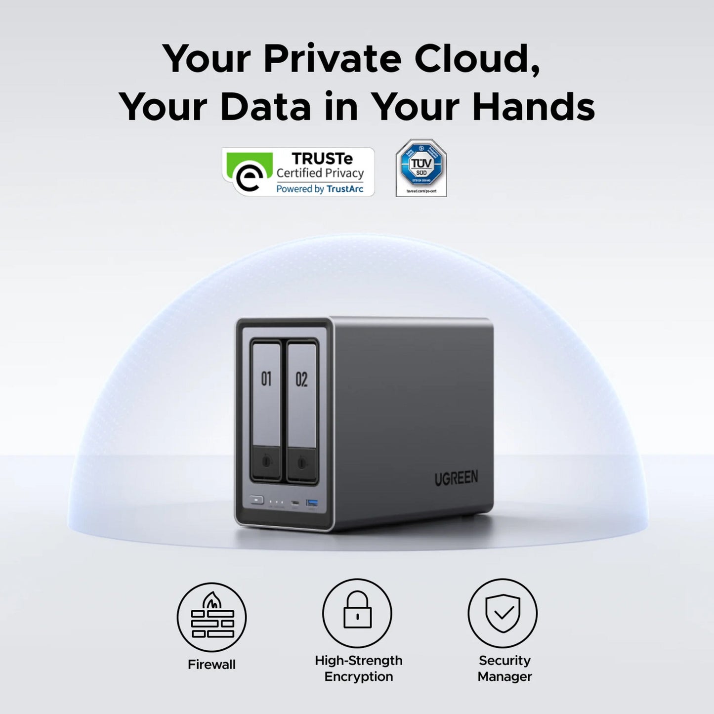 Ugreen nasync dxp2800 (grau, 2,5 GBe, HDMI, USB-C)