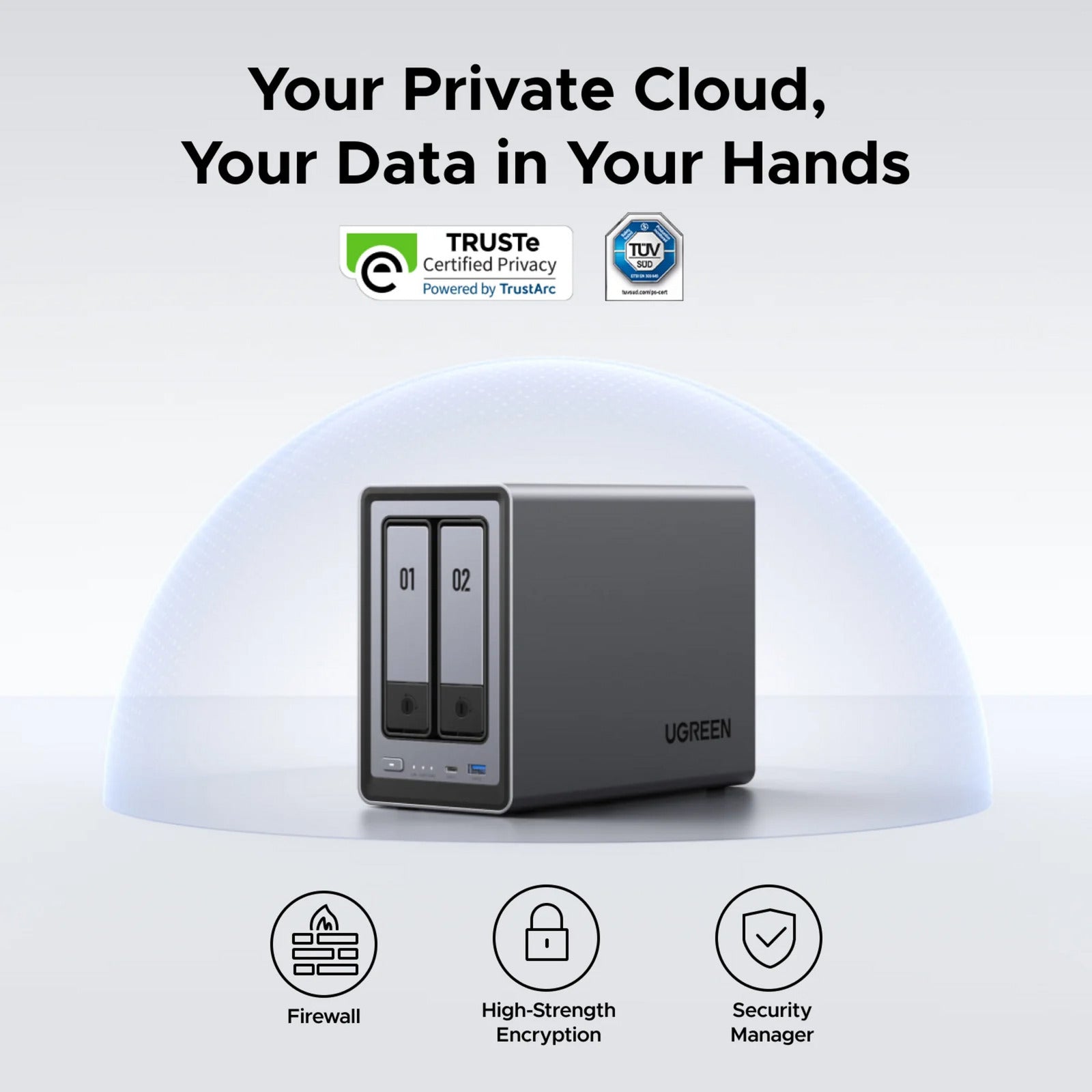Ugreen nasync dxp2800 (grau, 2,5 GBe, HDMI, USB-C)