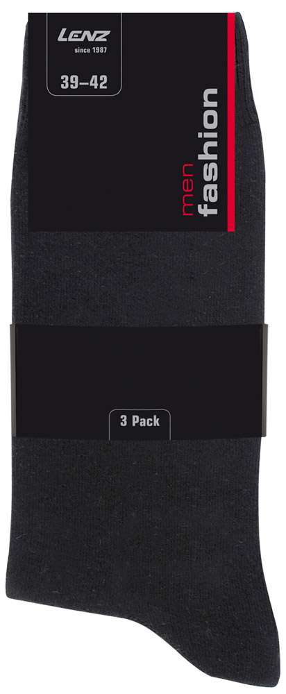 Lenz Herren Uni - Socken (3er Pack)